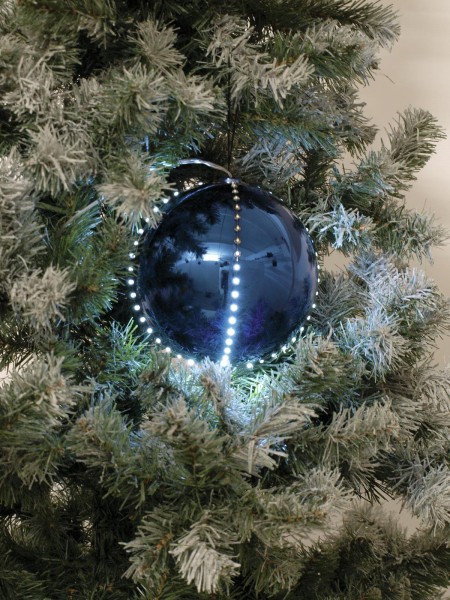 EUROPALMS LED Snowball 8cm, dunkelblau 5x