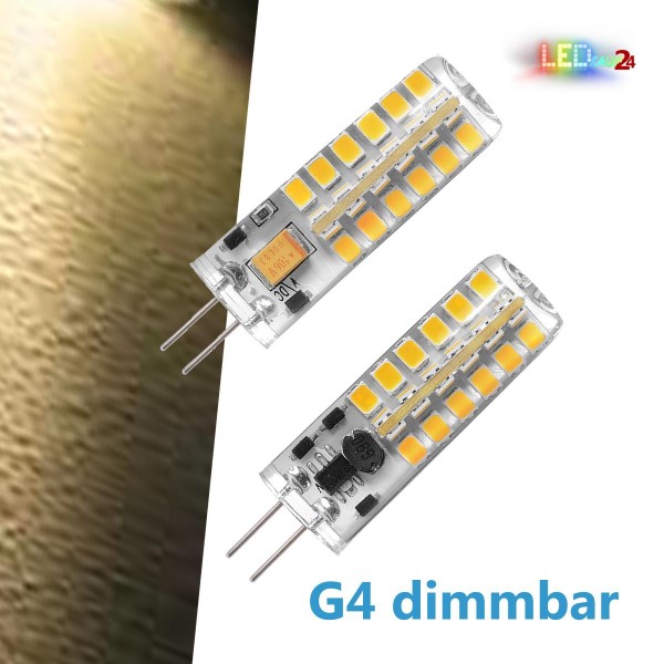 LED G4 dimmbar 5,5W 12V AC/DC Leuchtmittel warmweiß (Spot, Strahler, Halogen)