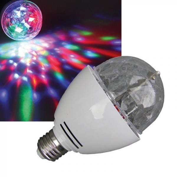 LED E27 RGB Discokugel Lichteffekt