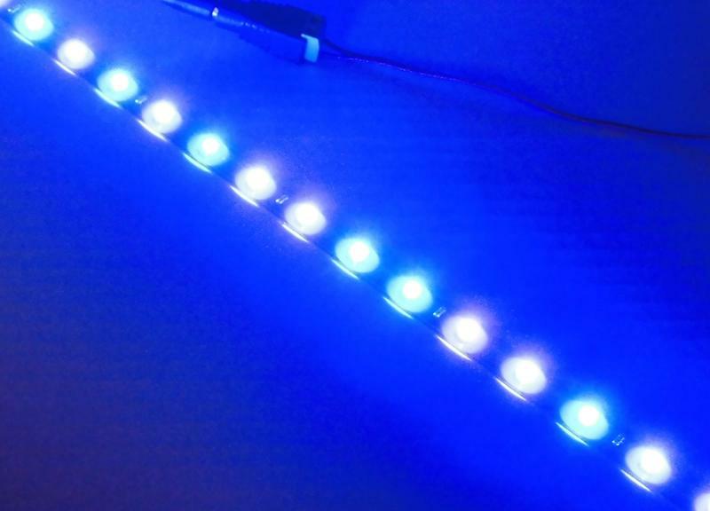 LED Streifen 30cm ; 12V Wasserfest IP65 18LEDs ; Blau 