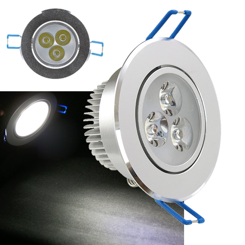 LED Einbaustrahler 3W inkl. Trafo 230V Aluminium Chrom Spot