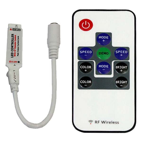 RF Mini RGB Controller und Dimmer mit 10 Tasten Fernbedienung 5-24V 6A Funk LED