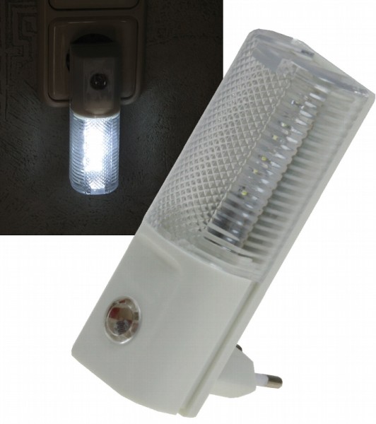 LED Nachtlicht mit Dämmerungsschalter 1W - 230V Steckdose