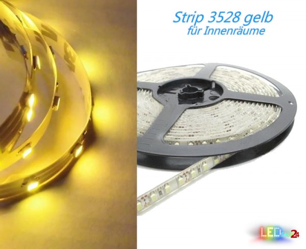 LED Strip GELB 50cm - 5m 12V 60 LED/m IP20