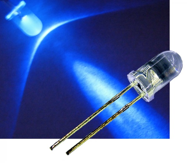 LED Diode 5mm klar LILA 405nm ultrahell