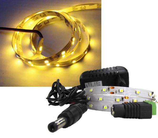 LED Strip Komplettset 1m - 60 SMDs - 3528 - einfarbig GELB