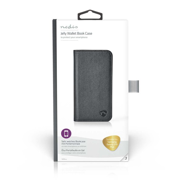 Soft Touch-Bookcase mit Portemonnaie für Apple iPhone 7 / 8 | Schwarz